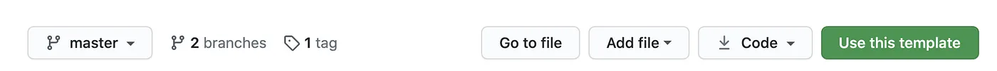 GitHub’s “Use this template” button on the Stampede repository